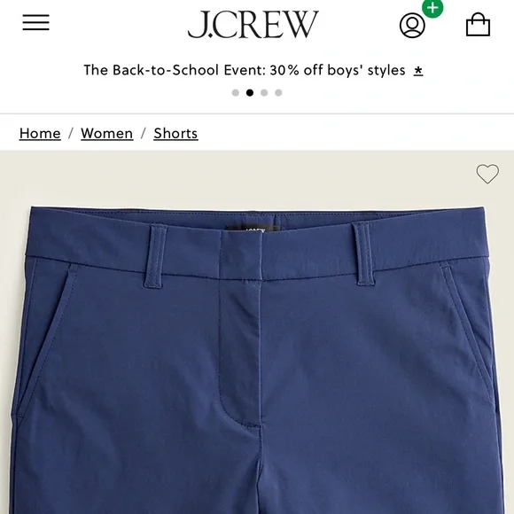 JCrew Women’s Tech Shorts - Red Size 12 - Picture 4 of 4